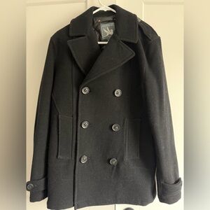 I. Spiewak and Sons Pea Coat; Black Quilted Jacket